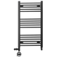 400mm x 900mm Dual Fuel Small Matt Black Heated Towel Rail Radiator 