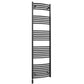 400mm x 1700mm Curved Matt Black Electric Pre-Filled Heated Towel Rail Radiator