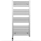500mm x 1000mm Straight Chrome Electric Pre-Filled Heated Towel Rail Radiator