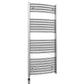 550mm x 1200mm Curved Chrome Electric Pre-Filled Heated Towel Rail Radiator