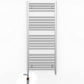 Dual Fuel 550mm x 1200mm Straight Chrome  Heated Towel Rail Radiator- (incl. Valves + Electric Heating Kit)