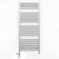 Dual Fuel 500mm x 1200mm Straight Chrome  Heated Towel Rail Radiator- (incl. Valves + Electric Heating Kit)