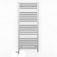 Dual Fuel 500mm x 1200mm Straight Chrome  Heated Towel Rail Radiator- (incl. Valves + Electric Heating Kit)