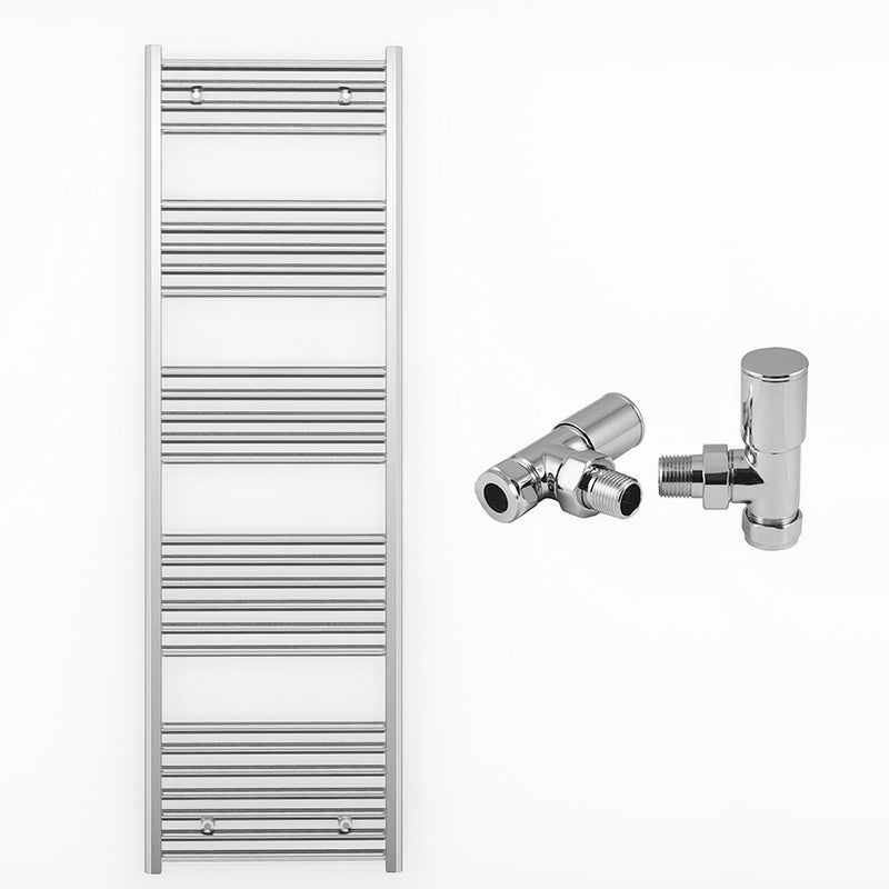 600mm x 1600mm Straight Chrome Heated Towel Rail Radiator