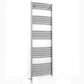 Dual Fuel 600mm x 1600mm Curved Chrome Heated Towel Rail Radiator- (incl. Valves + Electric Heating Kit)