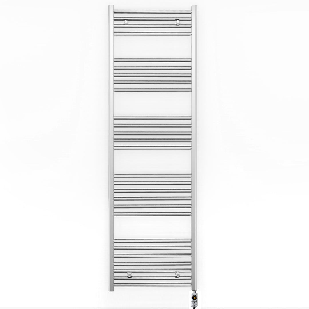 500mm x 1600mm Straight Chrome Electric Pre-Filled Heated Towel Rail Radiator