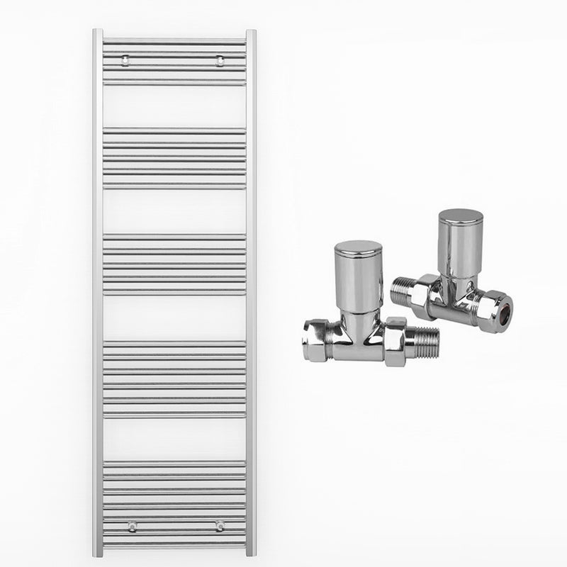 550mm x 1600mm Straight Chrome Heated Towel Rail Radiator