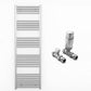 600mm x 1600mm Straight Chrome Heated Towel Rail Radiator