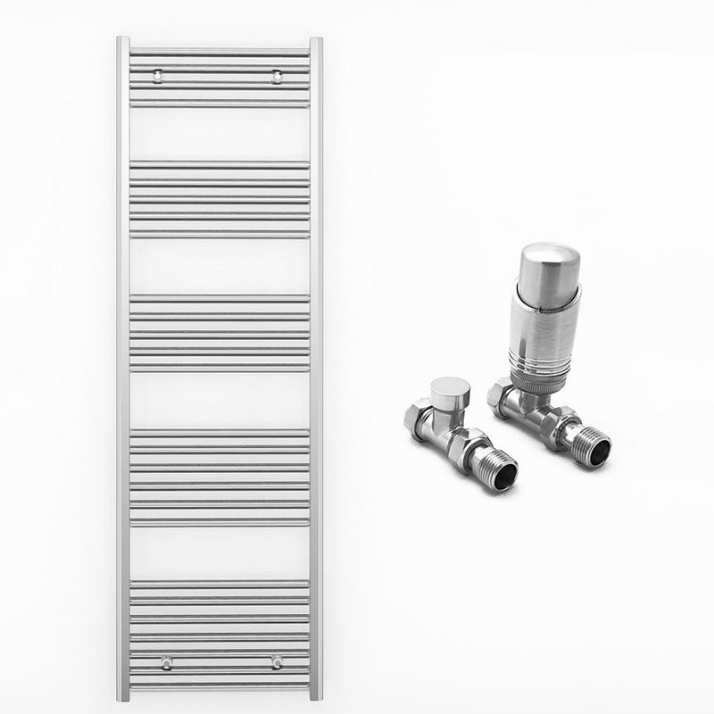 550mm Wide - Heated Towel Rail Radiator Chrome - Straight