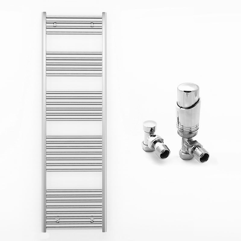 550mm x 1700mm Straight Chrome Heated Towel Rail Radiator