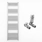 550mm Wide - Heated Towel Rail Radiator Chrome - Straight