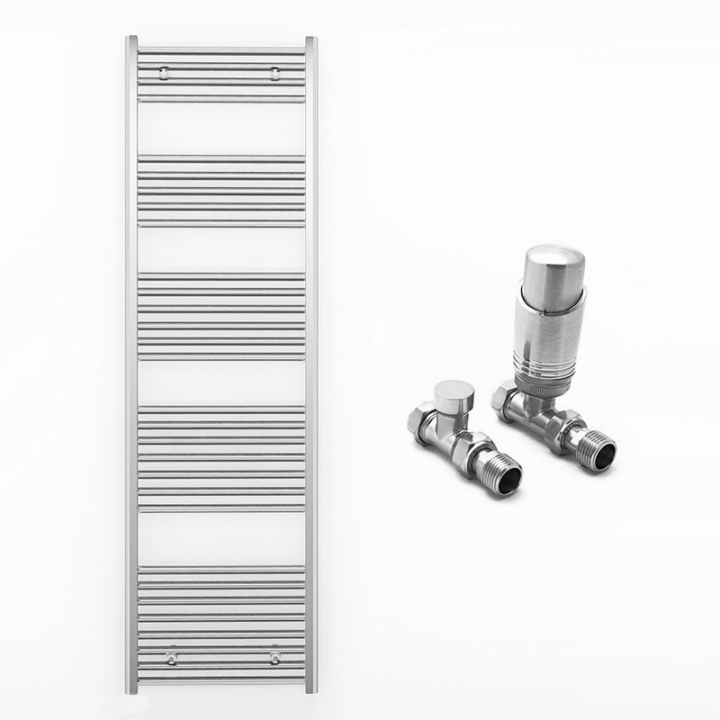 550mm Wide - Heated Towel Rail Radiator Chrome - Straight