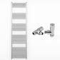 500mm x 1800mm Straight Chrome Heated Towel Rail Radiator