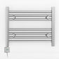 Small 500mm x 400mm Straight Chrome Electric Pre-Filled Heated Towel Rail Radiator