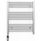 550mm Wide - Electric Heated Towel Rail Radiator - Flat Chrome - Straight