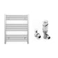 Small 500mm x 600mm Straight Chrome Heated Towel Rail Radiator