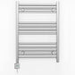 Small 550mm x 700mm Straight Chrome Electric Pre-Filled Heated Towel Rail Radiator