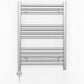 Small 500mm x 700mm Straight Chrome Electric Pre-Filled Heated Towel Rail Radiator