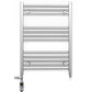 Small Dual Fuel 500mm x 700mm Straight Chrome  Heated Towel Rail Radiator- (incl. Valves + Electric Heating Kit)