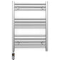 Small 500mm x 700mm Straight Chrome Electric Pre-Filled Heated Towel Rail Radiator