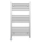 Small 550mm x 900mm Straight Chrome Electric Pre-Filled Heated Towel Rail Radiator