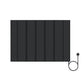 724 x 500mm Smart Wifi Electric Panel Radiator - 1000W Black Horizontal Aluminium 