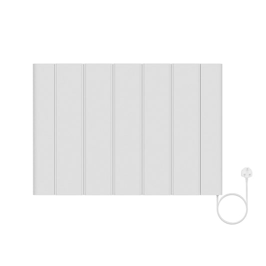 724 x 500mm Smart Wifi Electric Panel Radiator - 1000W White Horizontal Aluminium