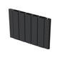 724 x 500mm Smart Wifi Electric Panel Radiator - 1000W Black Horizontal Aluminium 