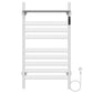 500 x 900mm White Electric Dry Heating Towel Rail Radiator With a Top Shelf GD Model 
