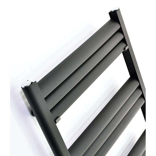 500mm x 1600mm Electric Accuro Korle Matt Matt Black Designer Heated Towel Rail Radiator
