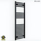 500mm Wide 1200mm High Curved Black Electric Diva 