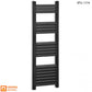 500mm Wide - Accuro Korle Matt Black Designer Heated Towel Rail Radiator