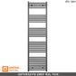 500mm x 1800mm Anthracite Grey Heated Towel Rail Radiator 
