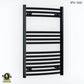 500mm Wide 800mm High Curved Black Electric Diva 