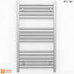Small 500mm x 900mm Straight Chrome Heated Towel Rail Radiator