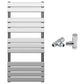 500 x 1200mm Chrome Designer Bathroom Heated Panel Towel Rail Radiator 