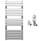 500 x 1200mm Chrome Designer Bathroom Heated Panel Towel Rail Radiator 