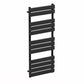 550 x 1200mm Matt Black Designer Bathroom Heated Panel Towel Rail Radiator 