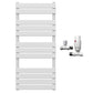 500 x 1200mm White Designer Bathroom Heated Panel Towel Rail Radiator 