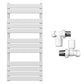 550 x 1200mm White Designer Bathroom Heated Panel Towel Rail Radiator 