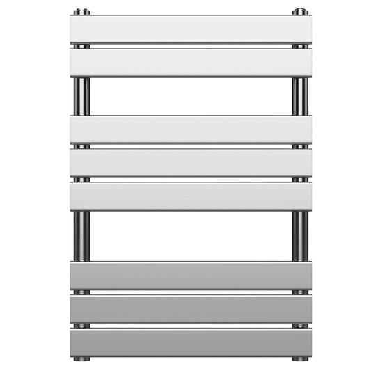 500 x 800mm Chrome Designer Bathroom Heated Panel Towel Rail Radiator