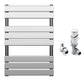 550 x 800mm Chrome Designer Bathroom Heated Panel Towel Rail Radiator 