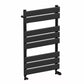 550 x 800mm Matt Black Designer Bathroom Heated Panel Towel Rail Radiator 