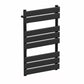 550 x 800mm Matt Black Designer Bathroom Heated Panel Towel Rail Radiator 