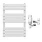 500 x 800mm White Designer Bathroom Heated Panel Towel Rail Radiator 