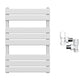 500 x 800mm White Designer Bathroom Heated Panel Towel Rail Radiator 
