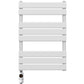 500 x 800mm White Designer Bathroom Electric Heated Panel Towel Rail Radiator 