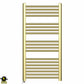 500mm Wide - Electric Heated Towel Rail Radiator - Shiny Gold - Straight