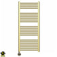 500mm Wide - Electric Heated Towel Rail Radiator - Shiny Gold - Straight