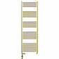 Dual Fuel - 400mm Wide - Shiny Gold- Heated Towel Rail Radiator - (incl. Valves + Electric Heating Kit)